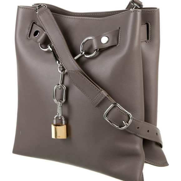 Alexander Wang Mink Gray Attica Chain Crossbody Bag Italian Leather - Picture 1 of 8